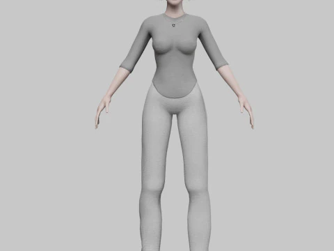 Basic young woman V34579 3D Model