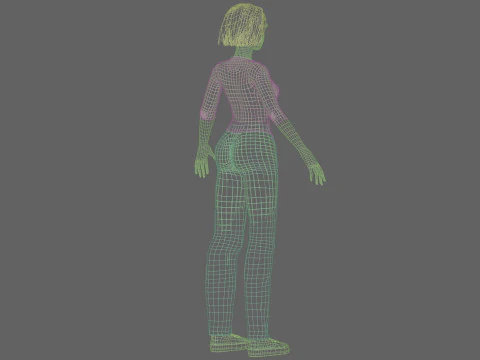 Basic young woman V34579 3D Model