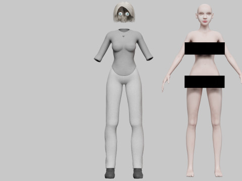 Basic young woman V34579 3D मॉडल