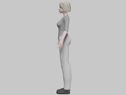 Basic young woman V34579 3D Model