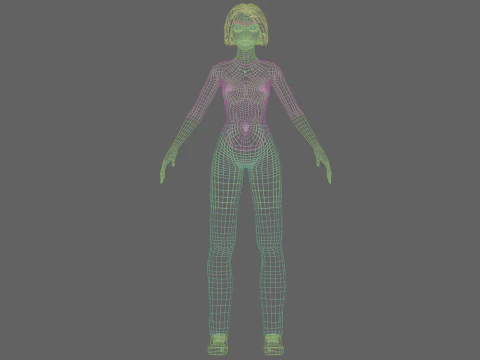 Basic young woman V34579 3D Model
