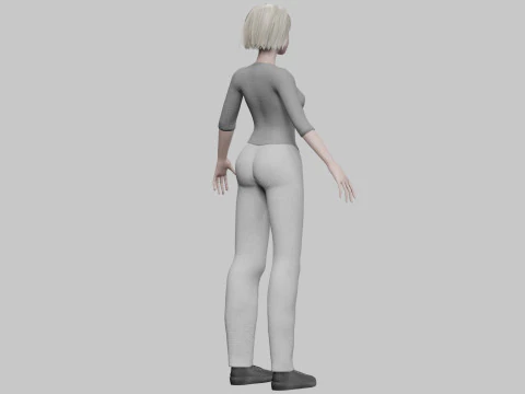Basic young woman V34579 3D Model