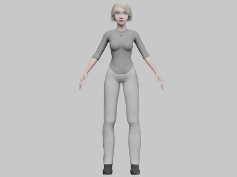 Basic young woman V34579 3D Model