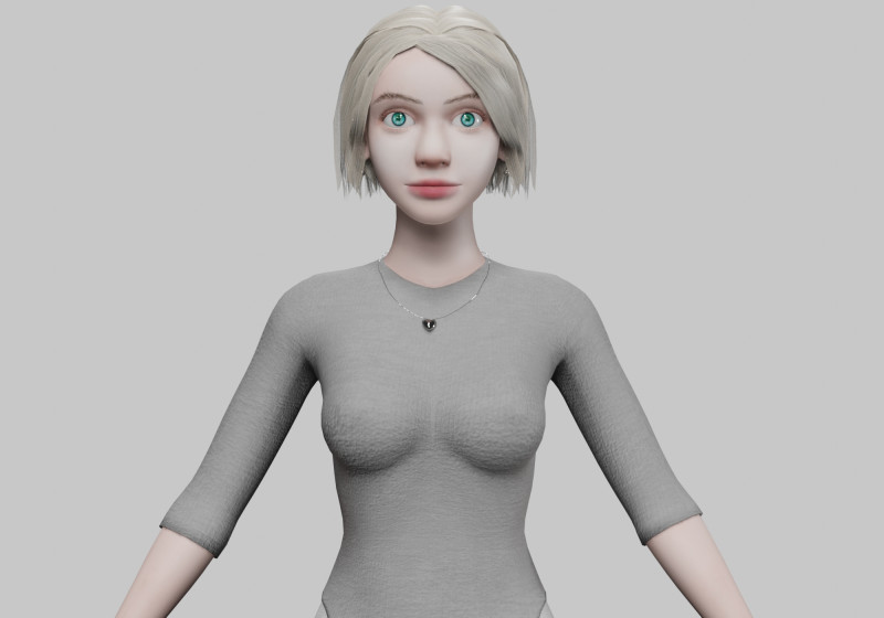 Basic young woman V34579 3D मॉडल .c4d .max .obj .3ds .fbx .stl .blend 