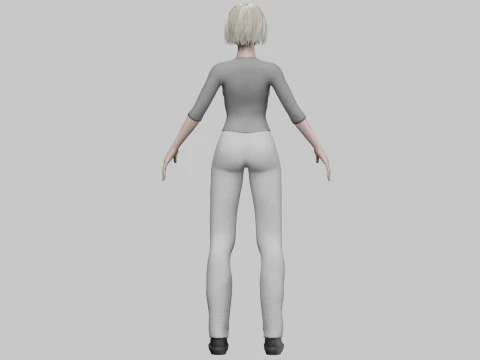 Basic young woman V34579 3D Model