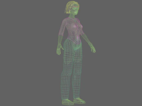 Basic young woman V34579 3D Model
