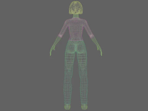 Basic young woman V34579 3D Model