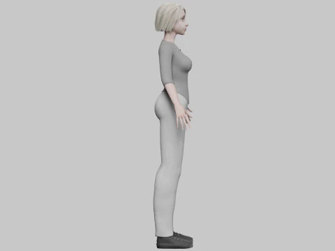 Basic young woman V34579 3D Model