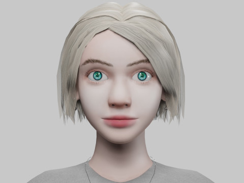 Basic young woman V34579 3D मॉडल