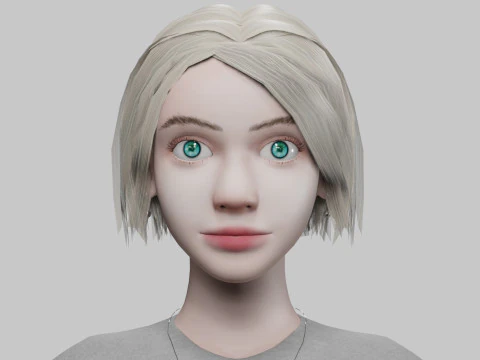 Basic young woman V34579 3D Model
