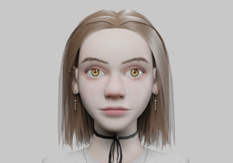 Beautiful cute woman V30269 Modello 3D .c4d .max .obj .3ds .fbx .stl .blend 