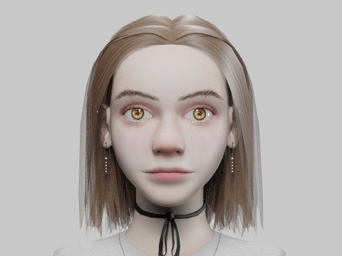 Beautiful cute woman V30269 3D Model