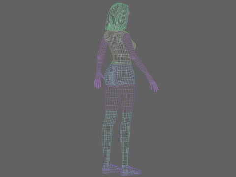 Beautiful cute woman V30269 Modello 3D