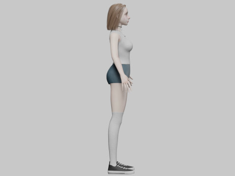 Beautiful cute woman V30269 Modello 3D