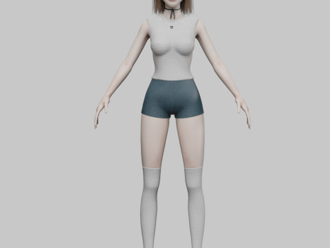 Beautiful cute woman V30269 Modello 3D