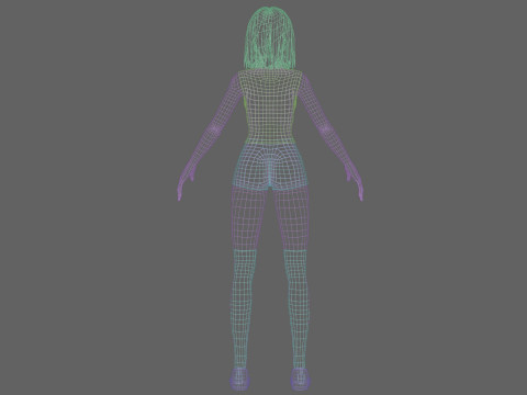 Beautiful cute woman V30269 Modello 3D