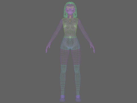 Beautiful cute woman V30269 Modello 3D