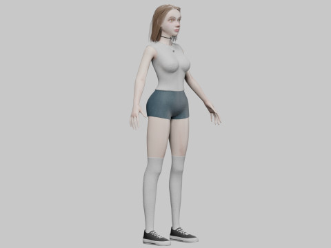 Beautiful cute woman V30269 Modello 3D