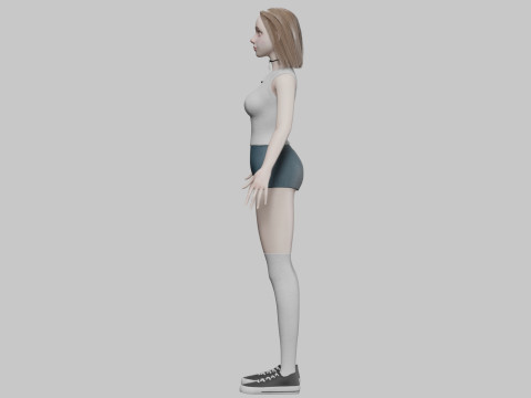 Beautiful cute woman V30269 Modello 3D
