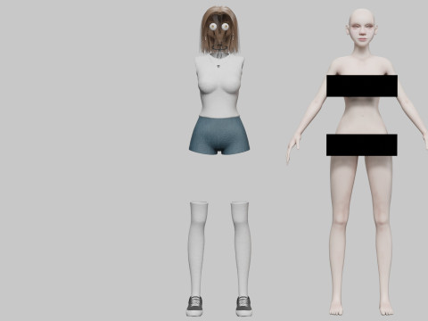 Beautiful cute woman V30269 Modello 3D