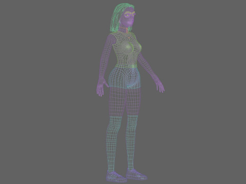 Beautiful cute woman V30269 Modello 3D
