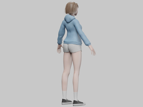 Beautiful pretty woman V32148 Modello 3D