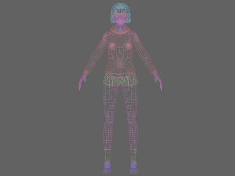 Beautiful pretty woman V32148 Modello 3D