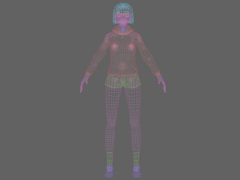 Beautiful pretty woman V32148 3D Model