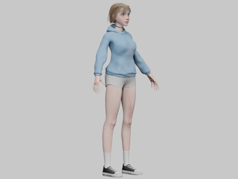 Beautiful pretty woman V32148 Modello 3D