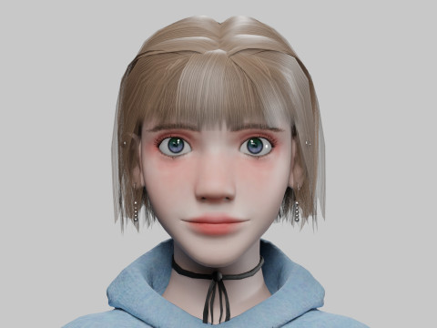 Beautiful pretty woman V32148 3D Model