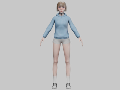 Beautiful pretty woman V32148 Modello 3D