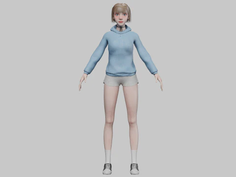 Beautiful pretty woman V32148 3D Model