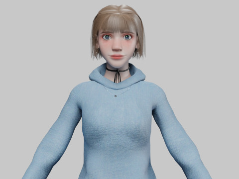 Beautiful pretty woman V32148 Modello 3D