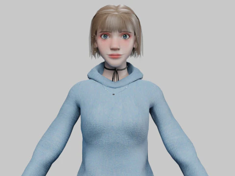 Beautiful pretty woman V32148 3D Model