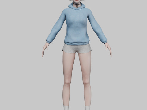 Beautiful pretty woman V32148 Modello 3D