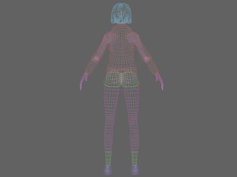 Beautiful pretty woman V32148 3D Model