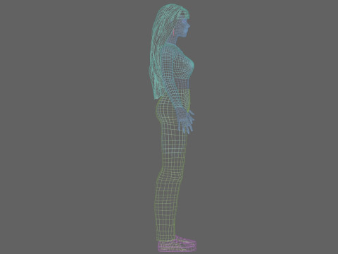 Blond cute woman V35348 3D Model