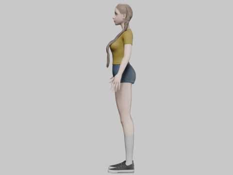 Standard cute woman V26992 Model 3D