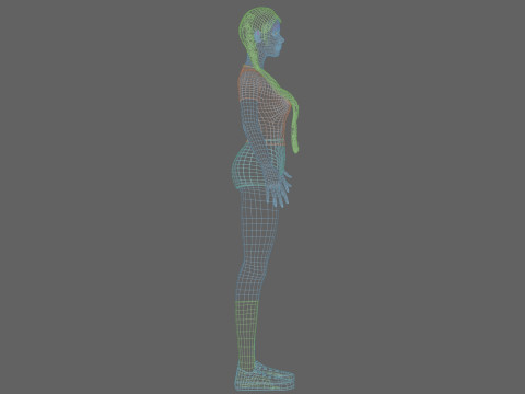 Standard cute woman V26992 Model 3D