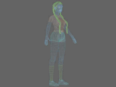 Standard cute woman V26992 Model 3D