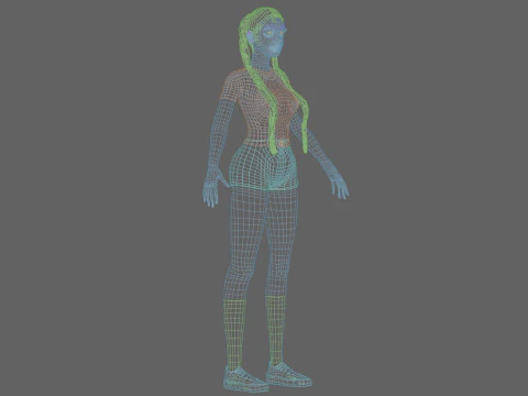 मानक सुंदर महिला V26992 3D मॉडल