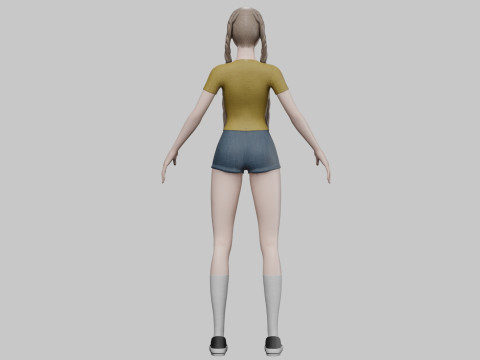 Standard cute woman V26992 Model 3D