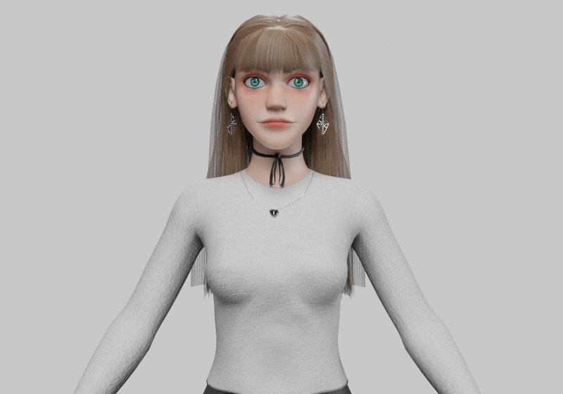 Standard pretty woman V32307 3D Модель .c4d .max .obj .3ds .fbx .stl .blend 