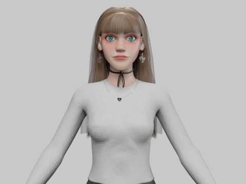 标准美女V32307 3D 模型