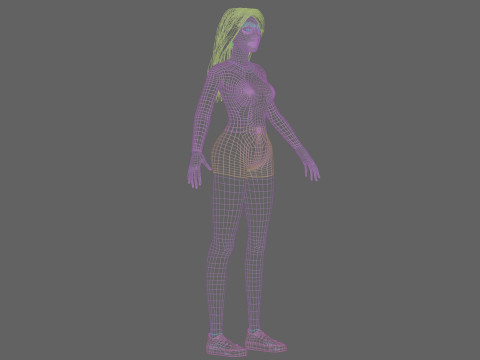 Stylized cute woman V35499 3D 모델