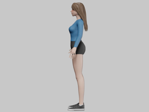 Stylized cute woman V35499 3D 모델