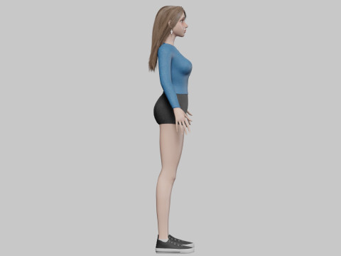 Stylized cute woman V35499 3D 모델