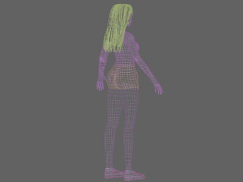 Stylized cute woman V35499 3D 모델