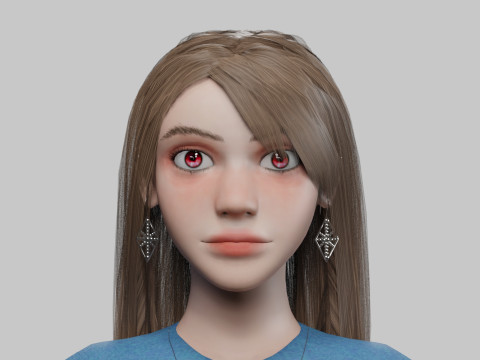 Stylized cute woman V35499 3D 모델