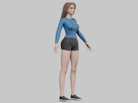 Stylized cute woman V35499 3D 모델